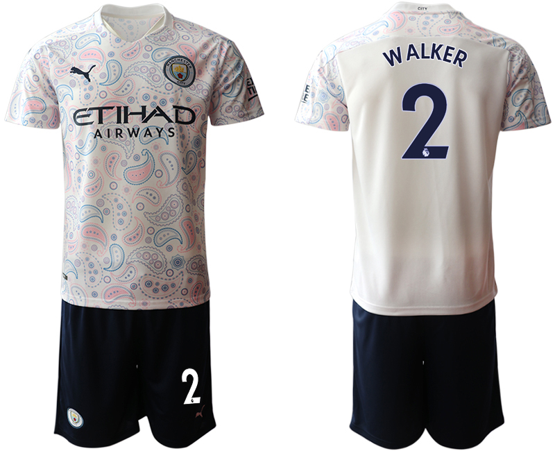 Men 2020-2021 club Manchester City away #2 white Soccer Jerseys->manchester city jersey->Soccer Club Jersey